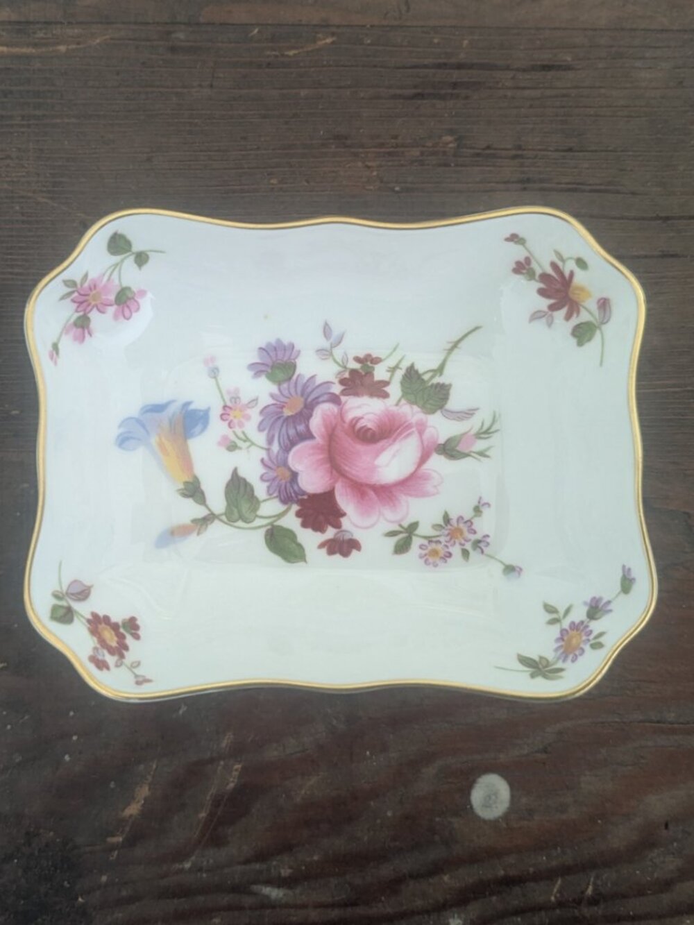 Vintage Royal Crown Derby Posies Pattern 1800 Tray Small Decorative Dish